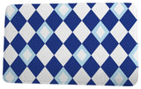 Palm Beach Harlequin Geometric Print Bath Mat, Royal Blue, 21"x34"