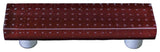 Art Glass Rectangle Pull, Black Post, Bubbles Deep Red