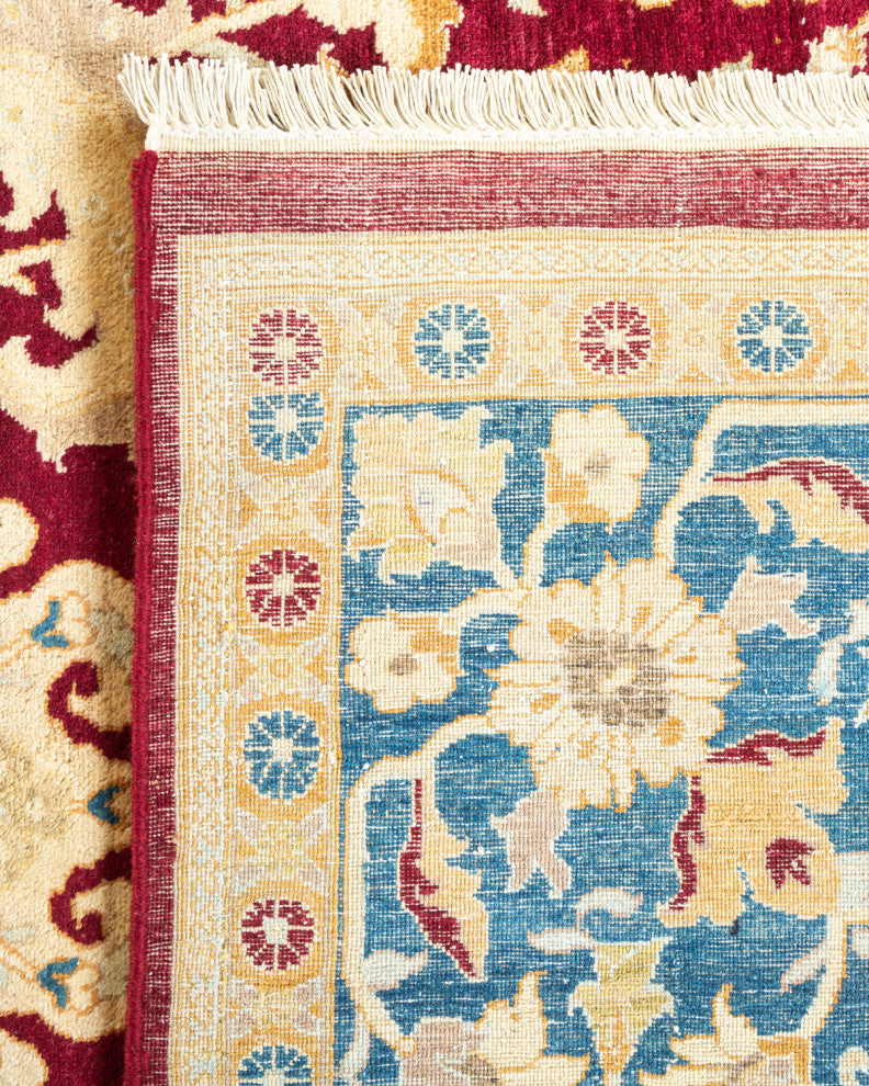 Alayna, One-of-a-Kind Hand-Knotted Area Rug Red, 6'1"x9'1"