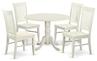 5 Pc Kitchen Table Set For 4-Kitchen Dinette Table And 4 Dining Chairs