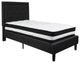Roxbury Twin Size Tufted Upholstered Platform Bed With Pocket Spring Mattress