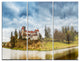 "Castle by the Lake" Photo Metal Wall Art, 3 Panels, 36"x28"