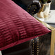 Pleated Velvet Pillow Covers, Set of 2, Garnet, 26"x26"