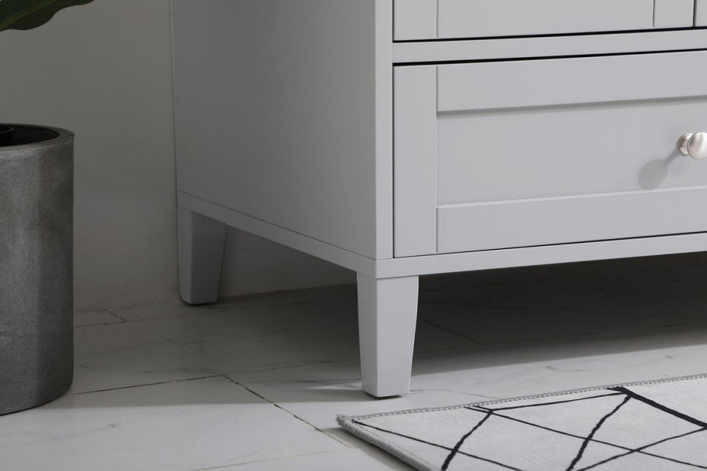 Sadie 42" Single Bathroom Vanity, Gray With Backsplash