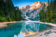 Misty Lake and Snow-cap Mountain Reflections Canvas Wall Art Prints, 16" X 20"