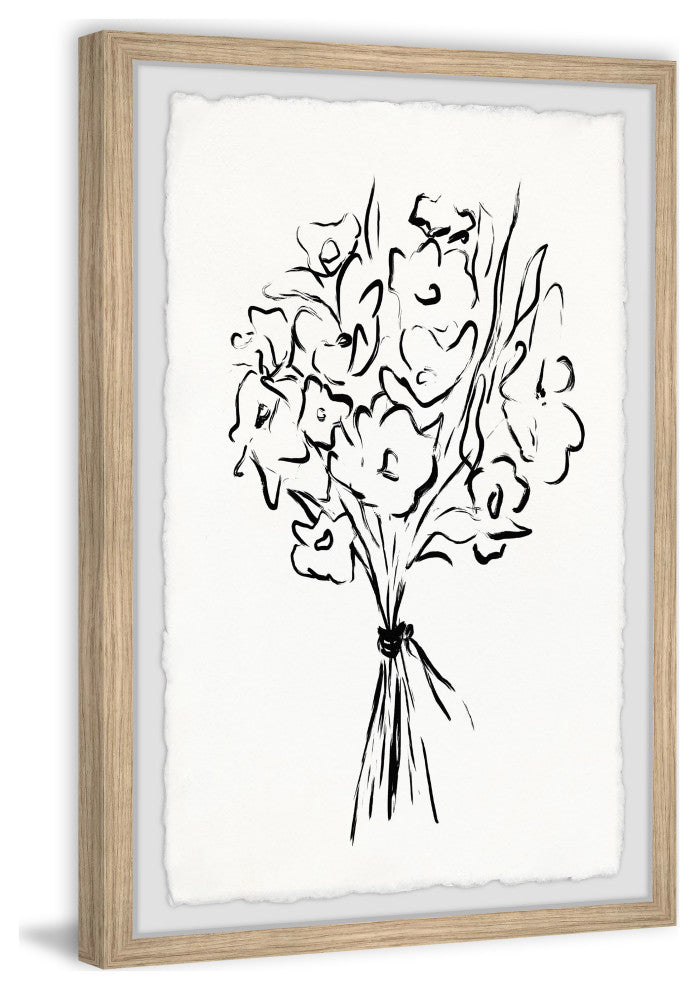 "Hand-Tied Flowers" Framed Painting Print, 12x18