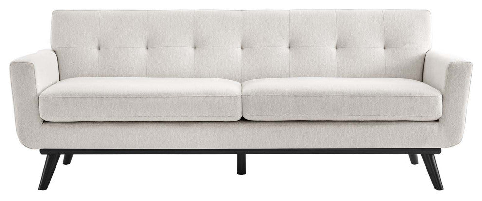 Engage Herringbone Fabric Sofa, Ivory