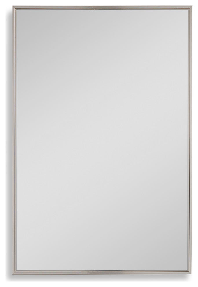 30" Warm Silver Floating Mirror