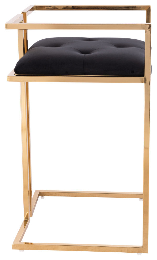 Mila Gold Velvet stool