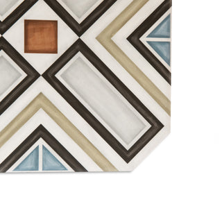 Vaudeville Octagon Deco Ritter, Taco Pink Porcelain Floor/Wall Tile