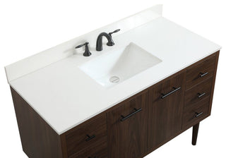 Home Living 22" Midcentury Modern Walnut-Light Bathroom Vanity