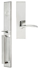 Crest Lever, Mortise Dummy Handleset, Left Hand, Polished Stainless Steel