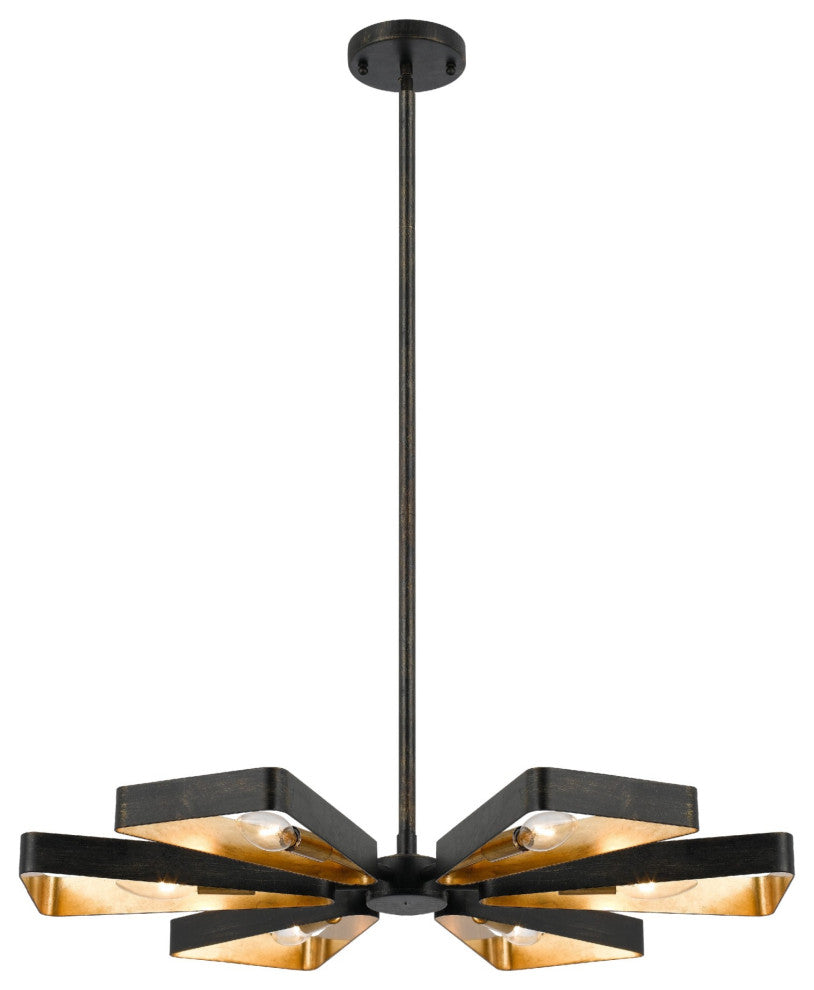 Crystorama Lighting Group 596 Luna 6 Light 27"W Sputnik - English Bronze /