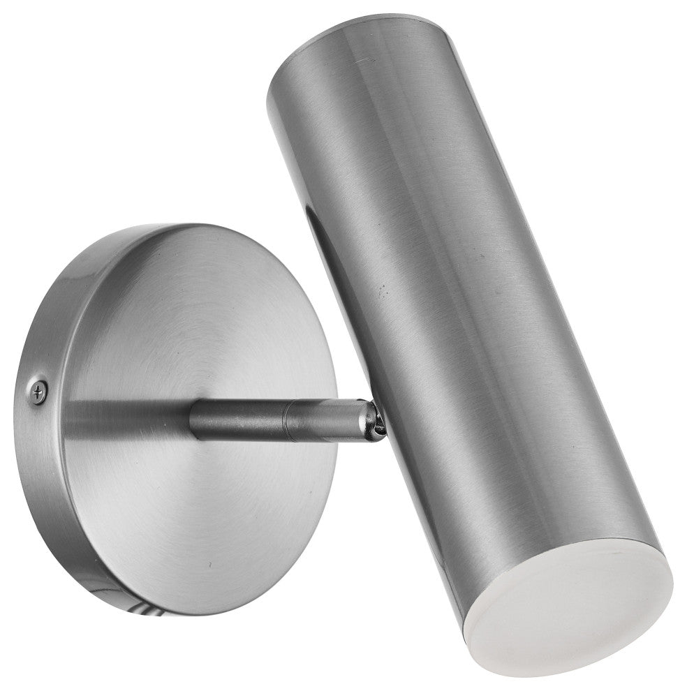 Satin Chrome Modern Wall With Frosted Acrylic