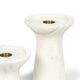 Klein Marble Candle Holders, 2-Piece Set, White