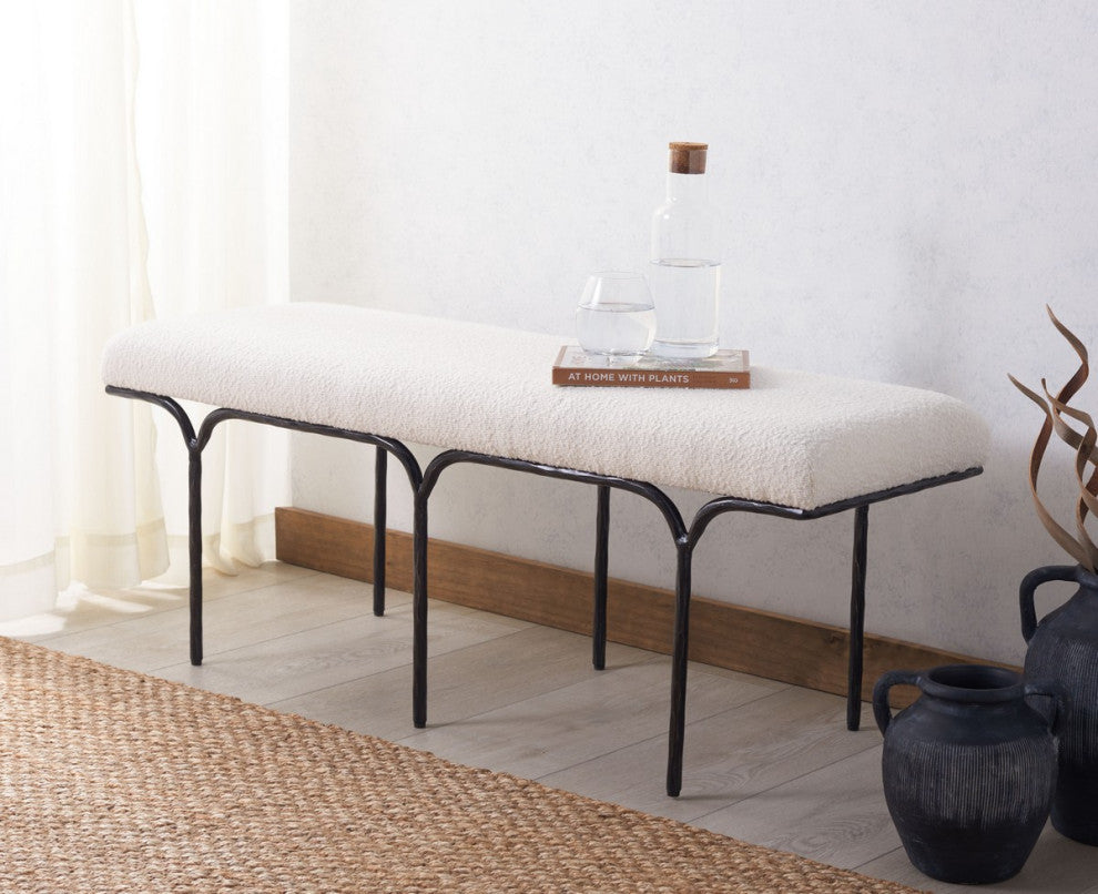 Safavieh Couture Marvin Boucle 48" Bench