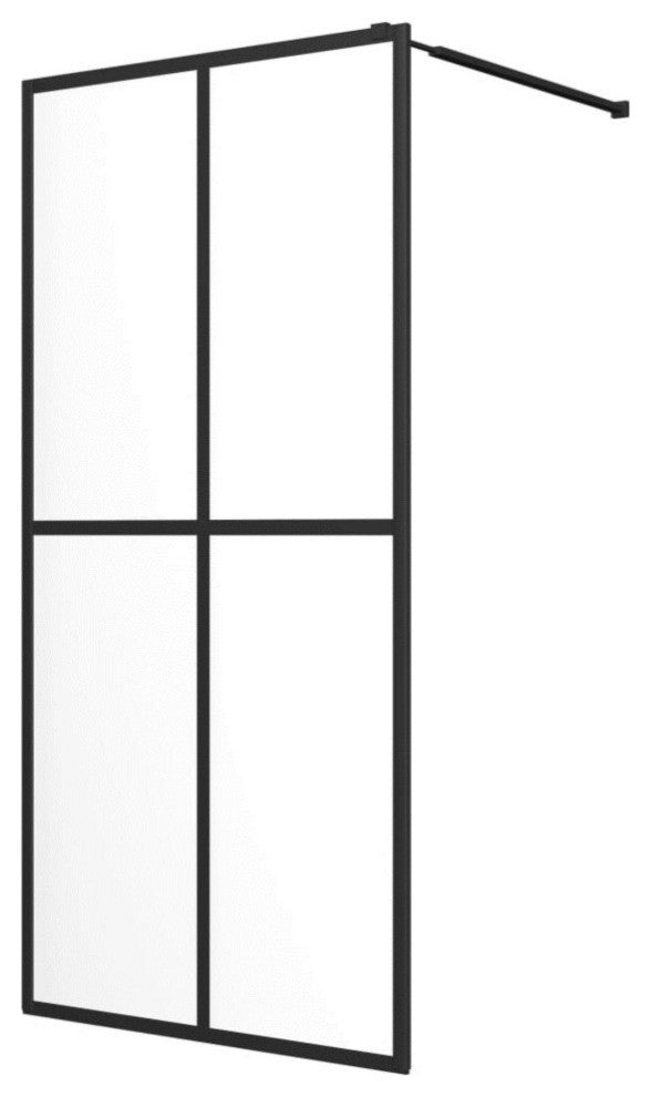 Vidaxl Walk-In Shower Screen Tempered Glass 46.5"x74.8"