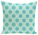 Dot Dash Geometric Print Pillow, Jade, 18"x18"