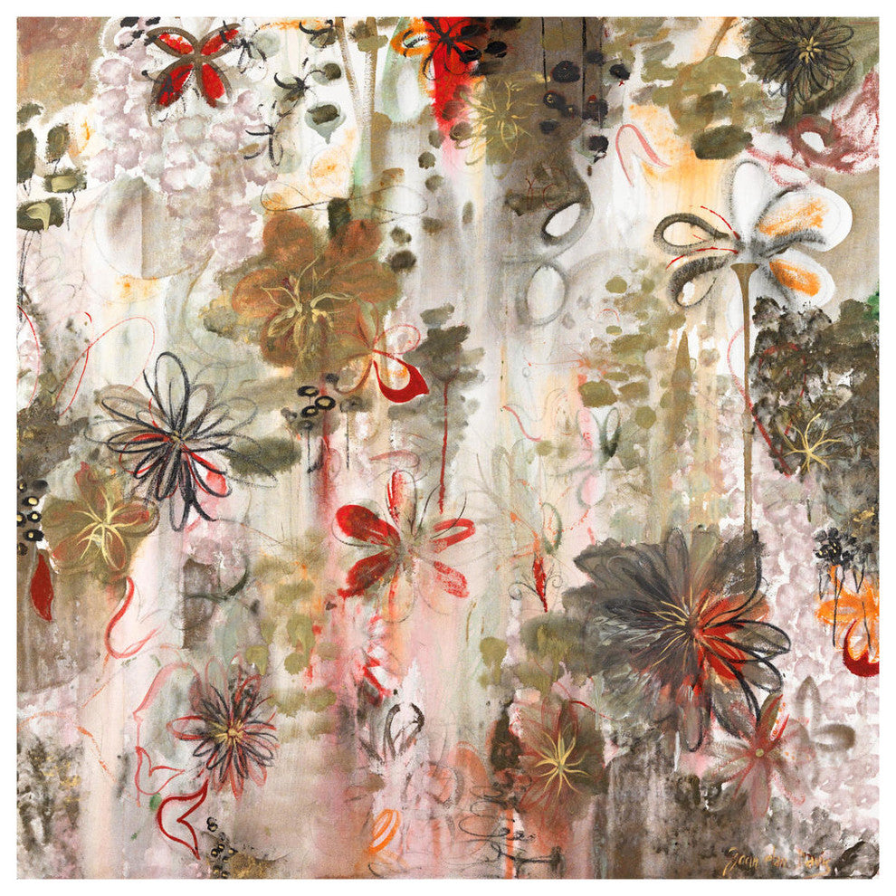 "Garden of Believing" Digital Paper Print by Joan Elan Davis, 38"x38"
