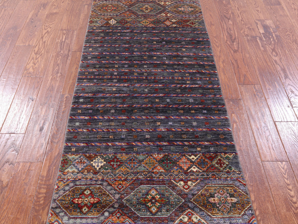 Runner Khorjin Super Kazak Hand Knotted Rug 2' 9" X 7' 2" - Q12380