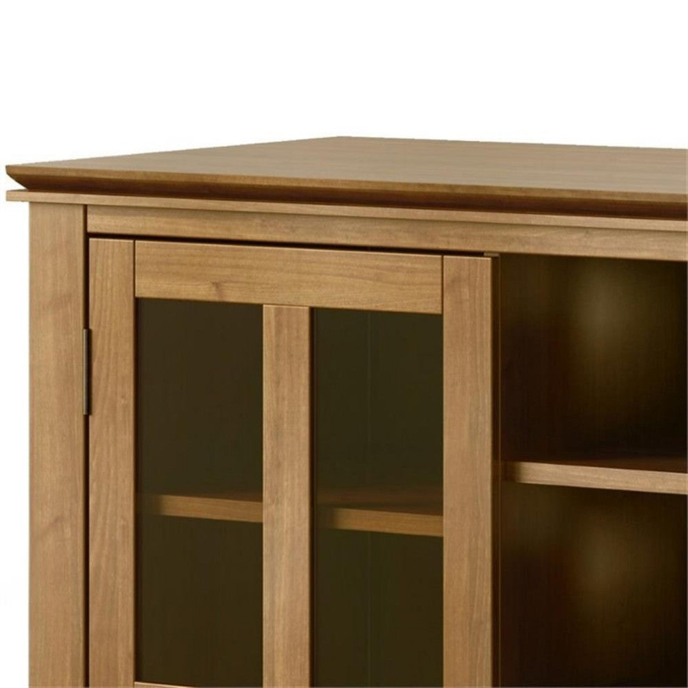 Artisan Solid Wood 53" Wide Tv Media Stand In Honey Brown For Tvs Up To 60"es