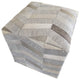 Decor Maisonette Geometric Pouf Caleb, Brown, 18"