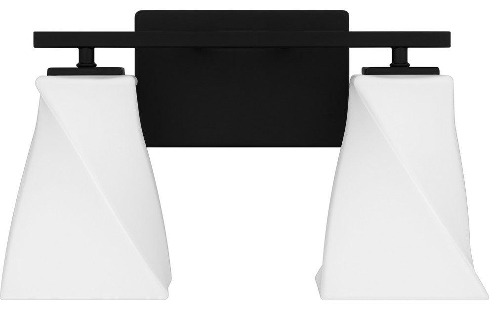 Quoizel STS8615 Stetson 2 Light 15"W Vanity Light - Matte Black