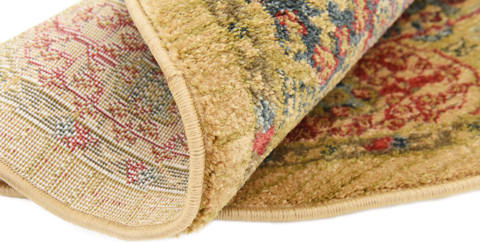 Unique Loom Beige Hamilton Palace 3' 3 x 3' 3 Round Rug
