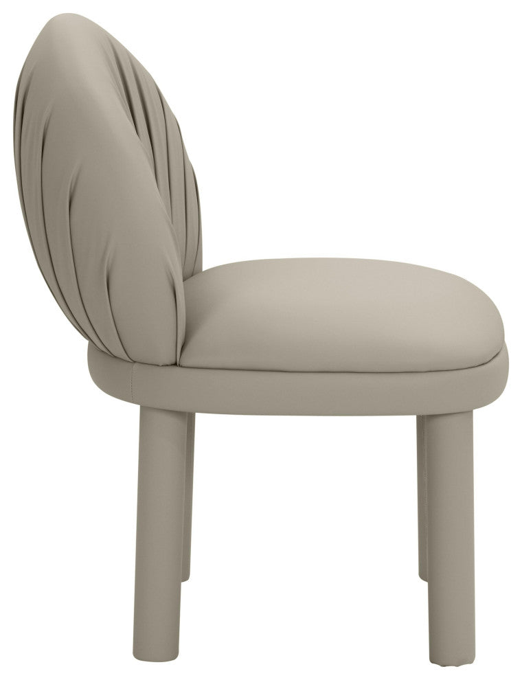 Aliyah Gray Vegan Leather Dining Chair