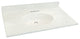 Cultured Marble Bathroom Vanity Top, White on White, 31"x31"x22"