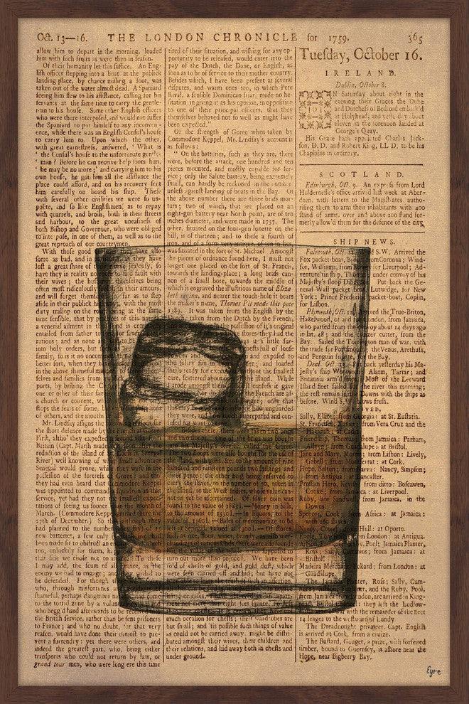 "Brandy on the Rocks" Framed Painting Print, 16"x24"