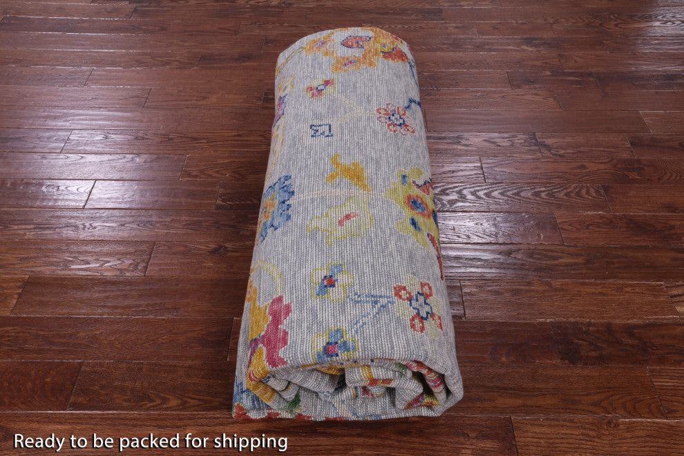 10' 3" X 13' 8" Handmade Turkish Oushak Wool Rug - Q16111