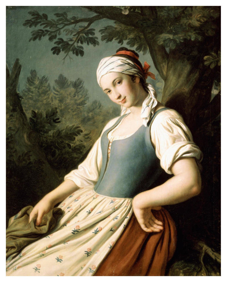 "Young Woman" Digital Paper Print by Pietro Antonio Rotari, 19"x24"