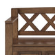Amherst Entryway Storage Bench, Rustic Natural Aged Brown