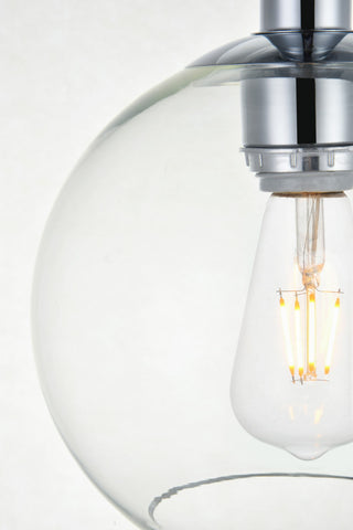 Elegant Lighting LD2204 Baxter 8"W Semi-flush Globe Ceiling - Brass / Clear