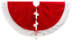 48-in L Red Acrylic Pom Pom Tree Skirt