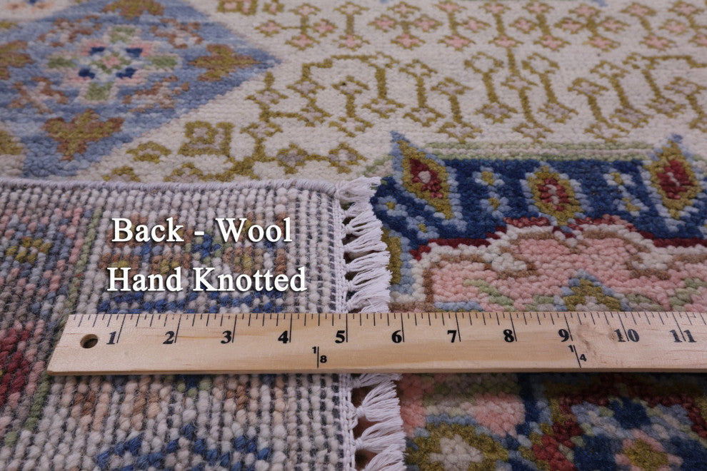 4' 1" X 6' 1" Geometric Mamluk Handmade Wool Rug - Q15932