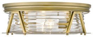 Zlite 491F4-RB 4-Light Flush Mount, Clear