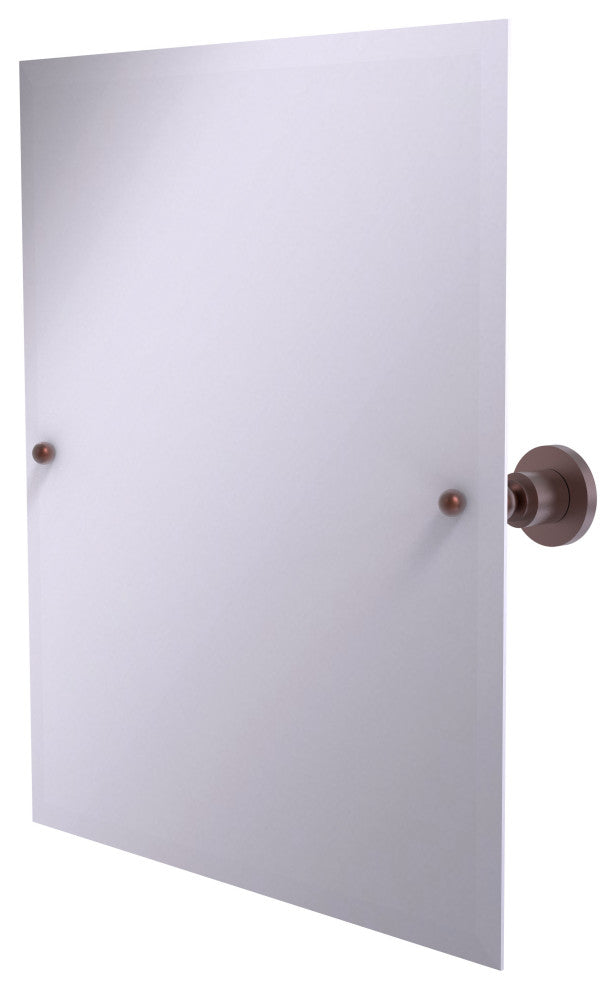 Frameless Tilt Mirror with Beveled Edge, Antique Copper