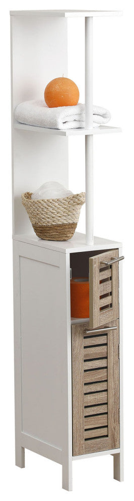 Slim Bathroom Storage Cabinet, Freestanding Organizer for Compact Spaces, Stockholm
