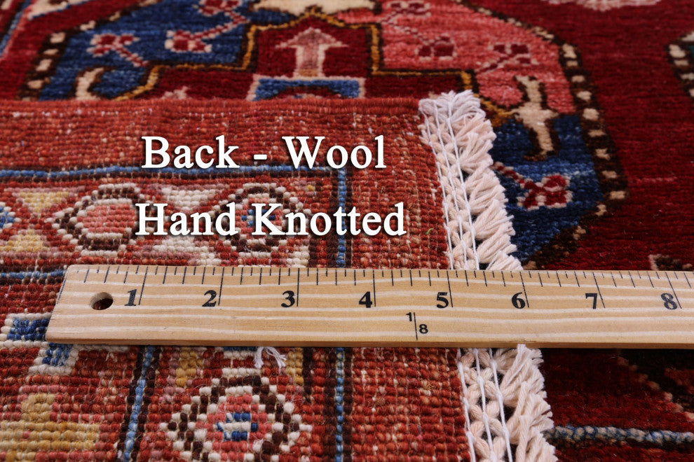 6' 6" X 9' 5" Hand-Knotted Bokhara Wool Rug Q11266