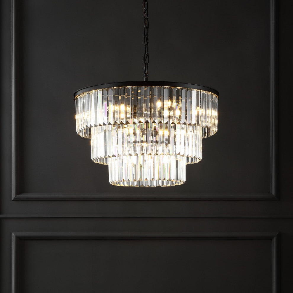 Safavieh Couture Karissa 3 Tier Chandelier Black