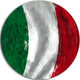 Italy Flag, Contemporary Disc Metal Artwork, 36"