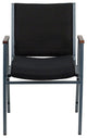 Flash Furniture Hercules Upholstered Stacking Chair in Black