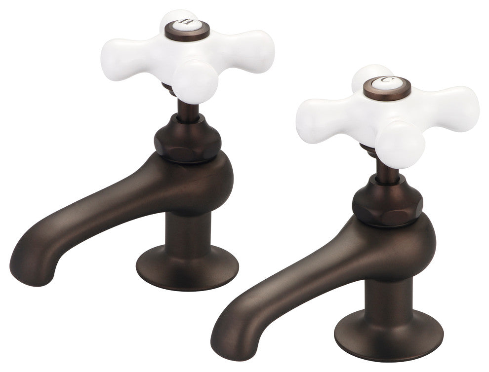 Vintage Classic Basin Lavatory Faucet, Oil Rubbed Bronze, Cross Handles