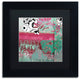 Color Bakery 'Serendipity I' Matted Framed Art, Black Frame, Black Mat, 11x11