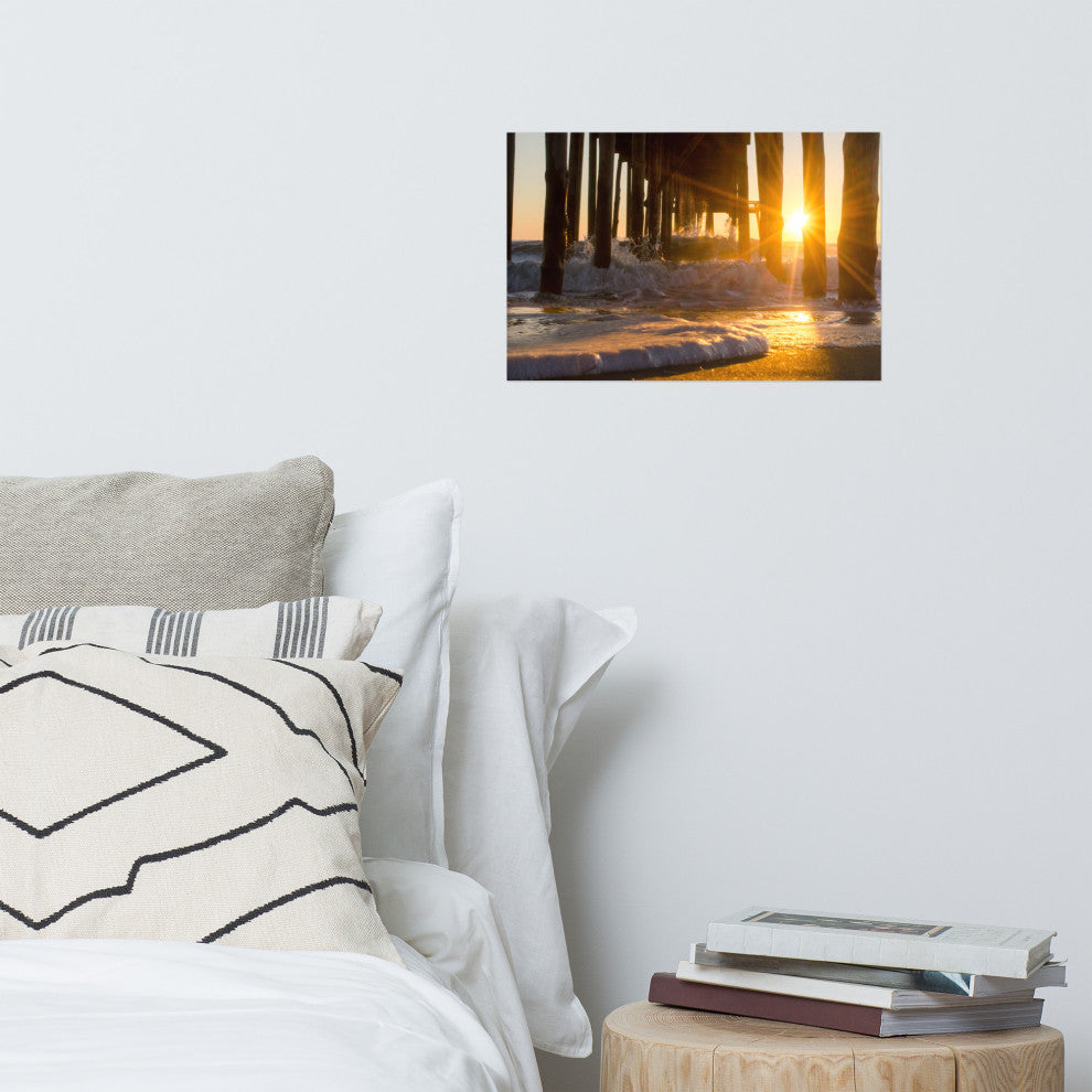 Sea Foam In The Sunlight Landscape Photo Unframed Wall Art Print, 12" X 18"
