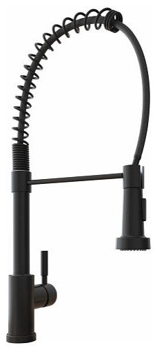 Matte Black Spring Style Touch Control Kitchen Faucet with Pull Out Sprayer
