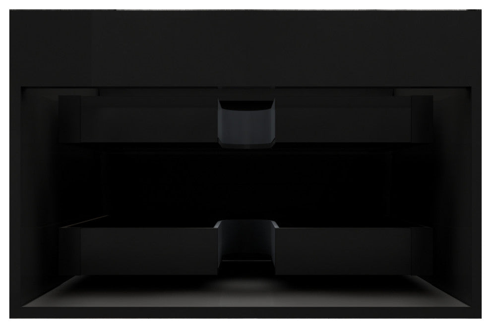 MAX 30" Floating Bath Vanity With Acrylic Sink, Gloss Black