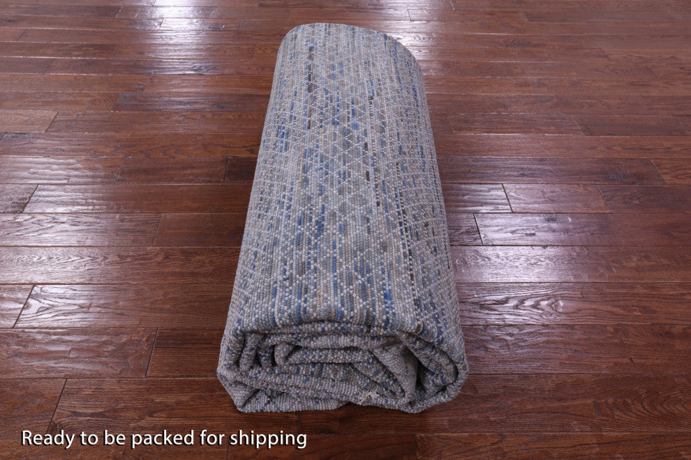 9' 11" X 14' 2" Savannah Grass Handmade Wool Rug - Q13413